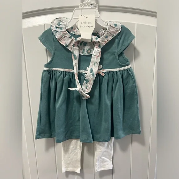 NEW Catherine Malandrino Baby 3-Piece Set Toddler Girl Outfit 24 month - Picture 1 of 3